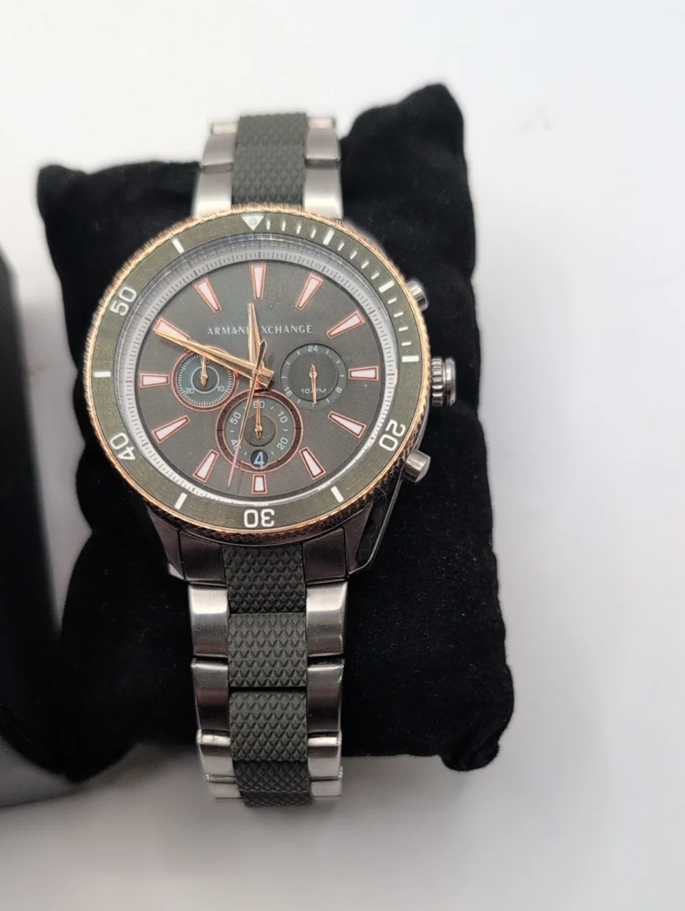 Armani Exchange AX1830 Green/Gold Watch Has Extra Links.
